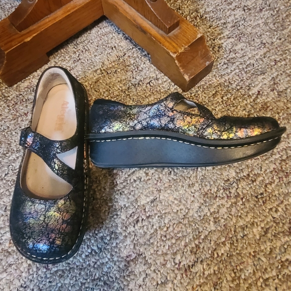 Alegria Black Iridescent Flats - Picture 9 of 12